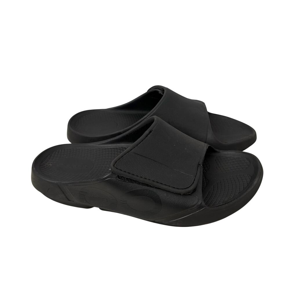OOFOS OOahh Sport Flex Slide Sandals Mens Size 11 Matte Black Recovery